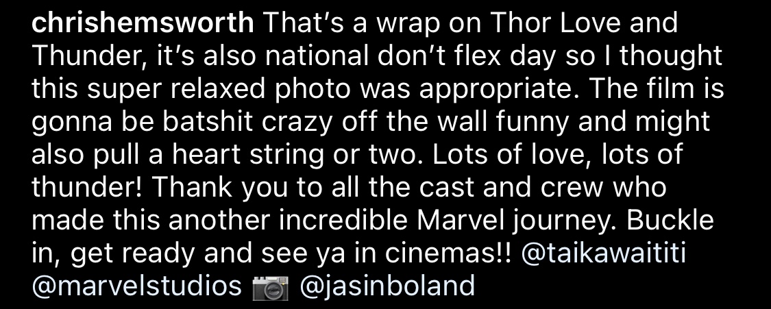 ‘Thor: Love and Thunder’ Has Officially Wrapped Filming – Celeb Secrets