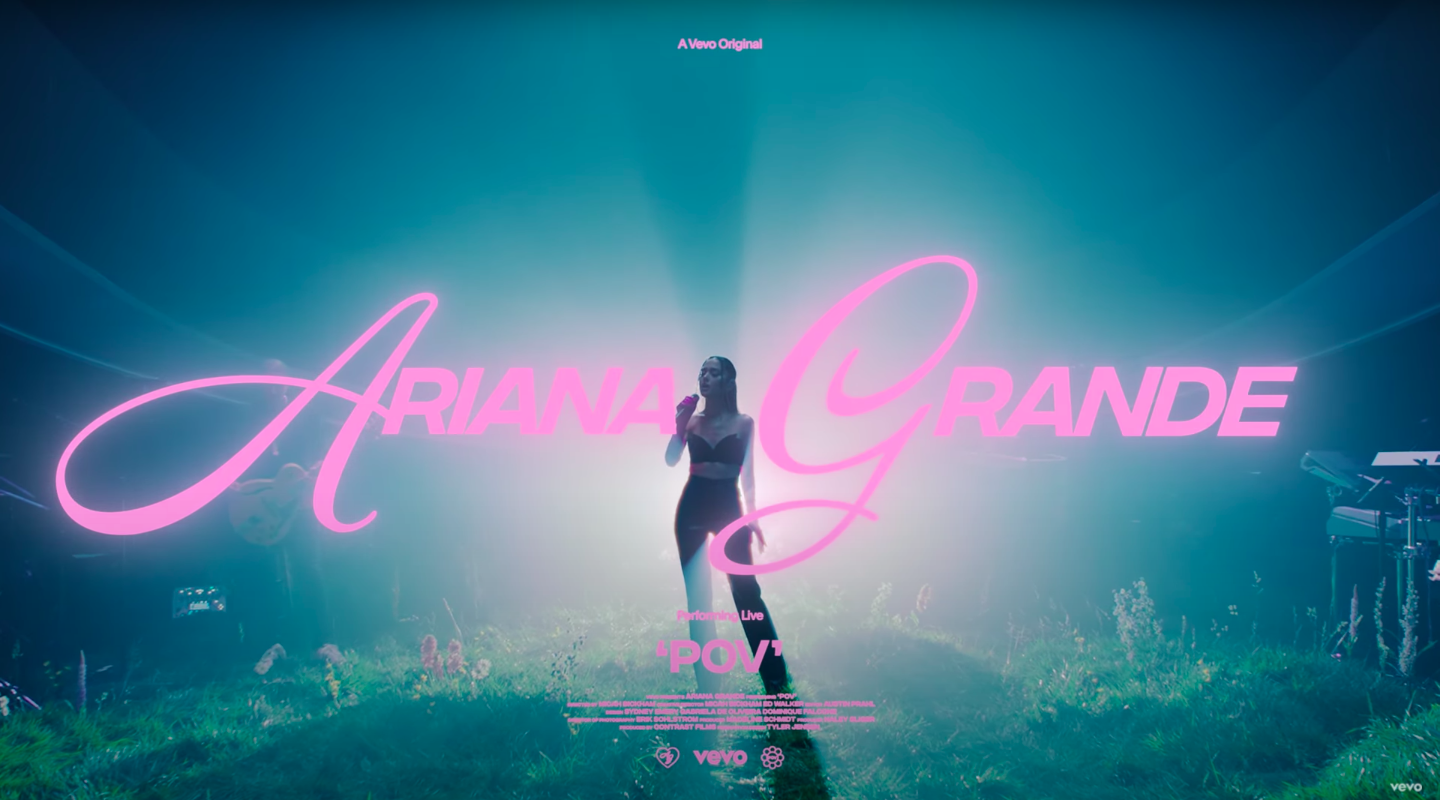 Ariana Grande Releases Live Performance Video Of Pov Watch Celeb Secrets